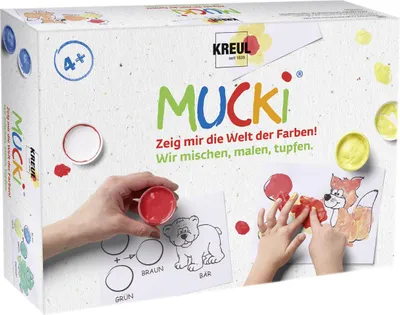 Image de KREUL Couleur pour les doigts "MUCKI", set de 5 x 50 ml