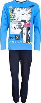 Produktbild von Schlafanzug Pokémon Pikachu Blau-Schwarz 146-152 cm