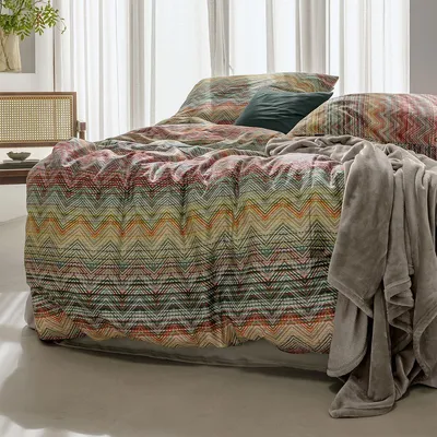 Produktbild von Irisette Mako-Satin Bettwäsche Wave 8671 multi 135x200 cm + 80x80 cm