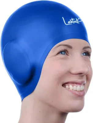 Immagine prodotto di Cuffia da nuoto con protezione 3D per le orecchie, in silicone, impermeabile, adatta a capelli lunghi e corti