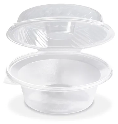 Produktbild von 25x Salatschalen klar mit Dipfach im Domdeckel 2100ml PP