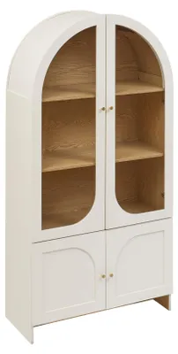 Produktbild von 4-türige Vitrine aus Holz mit Glastüren