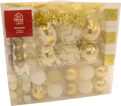 Image de Set de décoration de sapin de Noël 100 pièces Boules de Noël Décoration de Noël