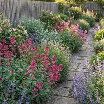 Zdjęcie produktu dla Bloomique - Zestaw 6 sztuk - Centranthus Ruber Coccineus - Ostrokrzew - Obficie kwitnący - Przyjazny dla pszczół i motyli - Odporny na zimę - Bylina - Wysokość 10-20 cm - Doniczka 9 cm