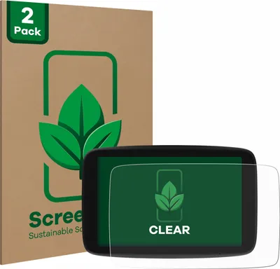 Produktbild von 2x ScreenLeaf Schutzfolie für TomTom Go Expert 7" nachhaltiger Displayschutz Display Schutz Folie Klar Transparent