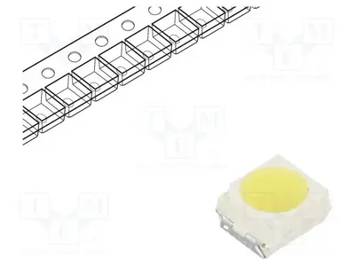 Produktbild von LED; SMD; 3528,PLCC2; weiss; 112÷355mcd; 60°; 10mA; 3,3÷4,2V VLMW41R1T1-5K8L-08 LED-Dioden SMD weiß