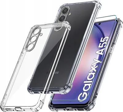 Obrázok produktu pre Puzdro Samsung Galaxy A55 | A55 5G ANTI-SHOCK CLEAR CASE + 9H sklo