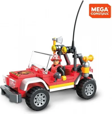 Obrázek produktu pro Mega Construx Hasičské vozidlo + figurka hasiče 114 dílků.