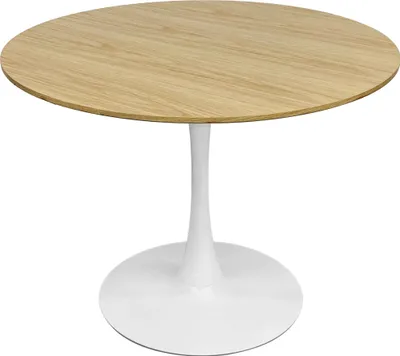 Image de Table à manger ronde 4 personnes D100 cm bois - Oviala Darwin