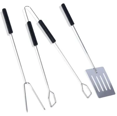 Obrázek produktu pro Sada grilovacího náčiní - grilovací nástroje - 3 kusy - ocel
