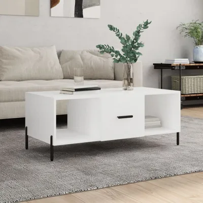 Produktbild von [Home] Couchtisch Weiß 102x50x40 cm Holzwerkstoff , Neue Mode 2024 im häuslichen Leben