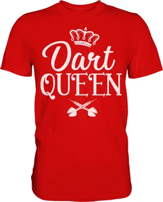 Produktbild von Dart Queen Frau Dartspielerin Darts T-Shirt – Red / S
