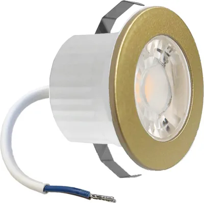 Produktbild von 3w Mini LED Einbauleuchte Einbaustrahler Einbauspot Mini-Spot Gold  240 Lumen Schutzart IP54 Warmweiß