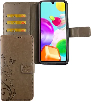 Produktbild von Samsung Galaxy A41 Handy Hülle Schutz Tasche Cover Flip Case Kartenfach Grau