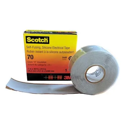 Produktbild von Silikon-Kautschuk-Band, selbstverschweißend 70 3m 25mm x 9M Grau