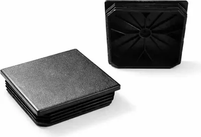 Produktbild von Ajile, 4 Stück, Quadratischer Lamellenstopfen 110x110 mm (Rohrwandstärke 1,0-4,0 mm), Schwarz, EPD194x4