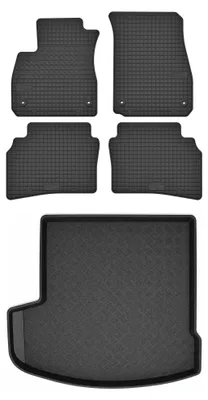 Productafbeelding van Rubberen automatten + kofferbakmat voor Opel Insignia B 2017-2022 (stationwagen) – 5-delig, zwart, op maat – Wielganizator