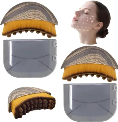 Imagen del producto de Cepillo de limpieza facial con drenaje linfático, con cerdas suaves, 2 unidades, para masaje facial