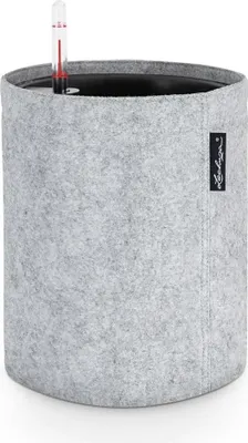 Zdjęcie produktu dla Sadzarka LECHUZA Trendcover 23 Filc Jasnoszary | Sadzarka z systemem nawadniania i wkładką na rośliny | Powierzchnia filcowa | Ø 23 x 26,5 cm | 14183