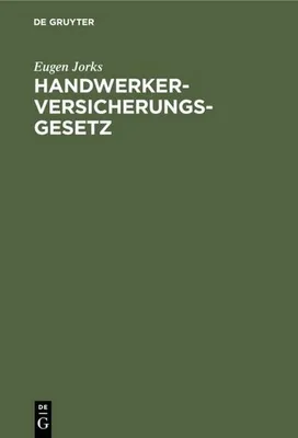 Produktbild von Handwerkerversicherungsgesetz