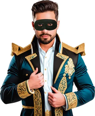 Produktbild von schwarze Maske in Seiden Optik für Herren