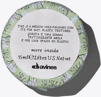 Image de Davines More Inside Medium Hold Finishing Gum pâte coiffante à tenue moyenne 75 ml