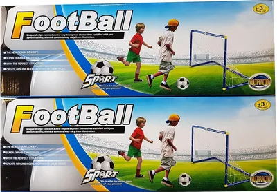 Produktbild von 2er Set Kinder Fußballtore mit Fußball Tore und Pumpe Fussball Interaktiv Minitore Spielzeug Sportspaß für Garten Indoor