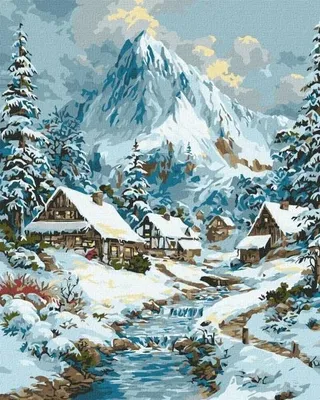Produktbild von Malen nach Zahlen – Neujahrslandschaft, 40x50 cm – Ideyka