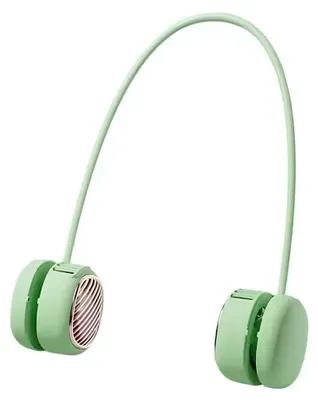 Imagen del producto de Ventilador para el cuello, 5 velocidades, recargable, color verde