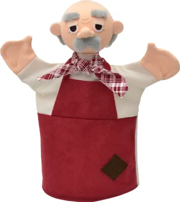 Obrázek produktu pro Ruční loutka dědeček 27 cm Pestrobarevná, 22514C