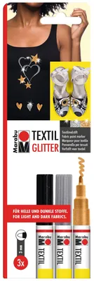 Produktbild von MARABU Textilmalstift "Glitter" 3er-Set