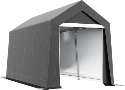 Obrázok produktu pre Outsunny garážový stan, 2,1 x 3,6 x 2,35 m Skladovací stan s UV ochranou, dvere na zips, vodoodpudivá fólia Garáž na motorku, záhradné náradie