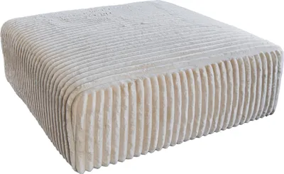 Produktbild von KAWOLA Hocker WIOLO SOFT Sitzelement für Modulsofa Weicher Breitcord cremeweiß