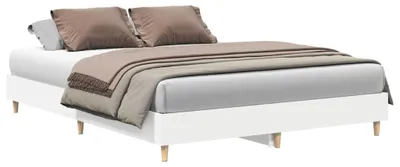 Obrázok produktu pre vidaXL Rám postele bez matraca biely 150x200 cm materiál na báze dreva