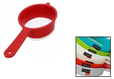 Produktbild von Kunststoffsieb mit Griff 6,8 cm PRACTICO Kunststoff Mixfarben