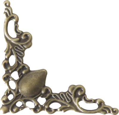 Produktbild von 100 Buchecken 41x41mm bronze Schutzecke Metallecke Ornament Ecke Verzierungen