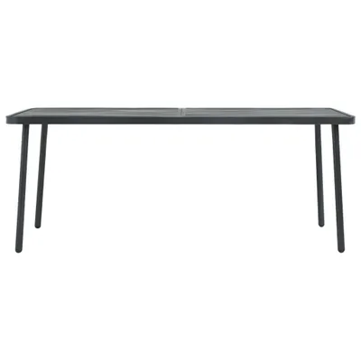 Immagine prodotto di Tavolo da Giardino Grigio Scuro 180x83x72 cm in Acciaio