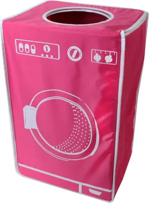 Produktbild von TE-Trend Wäschesortierer 50 l Wäschekorb textile Wäschebox pink mit Deckel