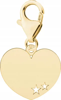 Produktbild von Gold Herz Stern Anhänger Herz Sterne Anhänger Silber 925