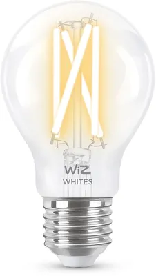 Zdjęcie produktu dla WiZ Przezroczysta żarówka LED z widocznym spiralnym żarnikiem 60 W A60 E27 x2, Inteligentne żarówki, Wi-Fi, Przezroczysty, LED, E27, A60