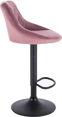Immagine prodotto di Sgabello da bar ergonomico con schienale, rosa, 60-82 cm, regolabile in altezza