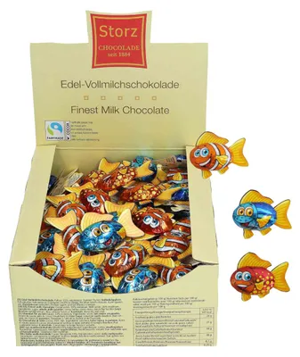 Produktbild von 120er SET Choco - Fisch, lose 6,25 g / Schokolade / Schoko Fische