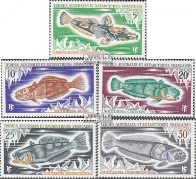 Produktbild von Briefmarken Französ. Gebiete Antarktis 1971 Mi 60-64 (kompl.Ausg.) postfrisch Fische