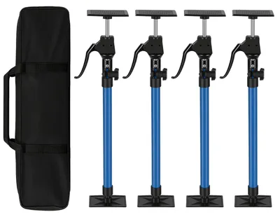 Produktbild von Peviasot 4x Teleskopstütze 60-115 cm, Deckenstütze Montagestütze bis 100 kg, 3 Raststufen, höhenverstellbar, 0-180° Auflage, Aluminiumgriff