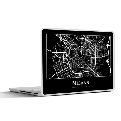 Produktbild von MuchoWow® Laptop Aufkleber Sticker Cover Mailand - Karte - Stadtplan 31x22.5 cm - Laptop-Deko