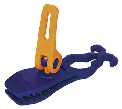 Produktbild von Peggy Peg Schnellspannklemme Crocodile stufenlos verstellbar blau 4 Stück