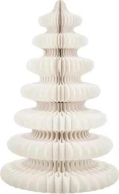 Produktbild von Mica Decorations Papier Weihnachtsbaum - Paper Christmas Tree - H152 x Ø104 cm - Künstlicher Tannenbaum - Weiß