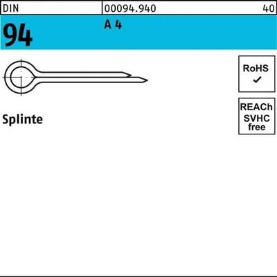 Produktbild von Reyher  Splinte DIN 94 A 4 5 x 36 A 4 (50 Stück)