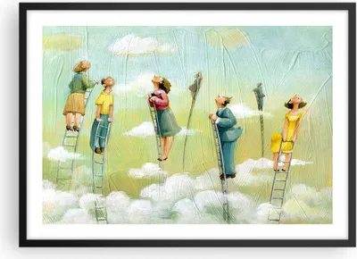 Produktbild von Gerahmtes Poster - Schwarzer Rahmen - Abstraktion modern - 70x50 cm - Wand Bild - Wanddeko - Wandbilder - Kunstposter - Wandposter - Bilderrahmen - Bilder - Kunstdruck - Wandbild - P2BAA70x50-3642