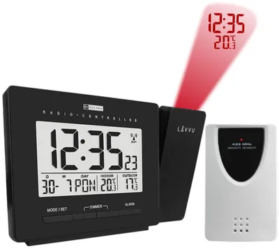 Obrázek produktu pro LAVVU Digitální projekční budík řízený rádiovým signálem PROJECTION s češtinou